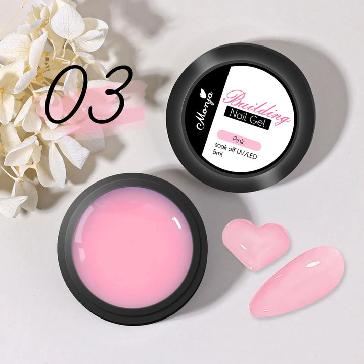 5ML Solid Builder Gel For Nails Hard Gel Extension Builder Nail Gel,Non-Sticky 3D Sculpture Diy Nail Poly Art Gel New