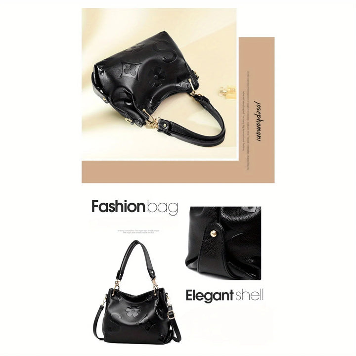 Women's Floral PU Shoulder Bag – Casual Style for All Seasons