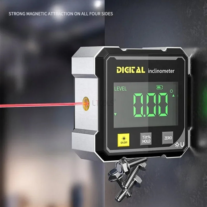 Rechargable Magnetic Digital Laser Inclinometer Multifunctional Electronic Digital Protractor Slope Horizontal Measuring Tools