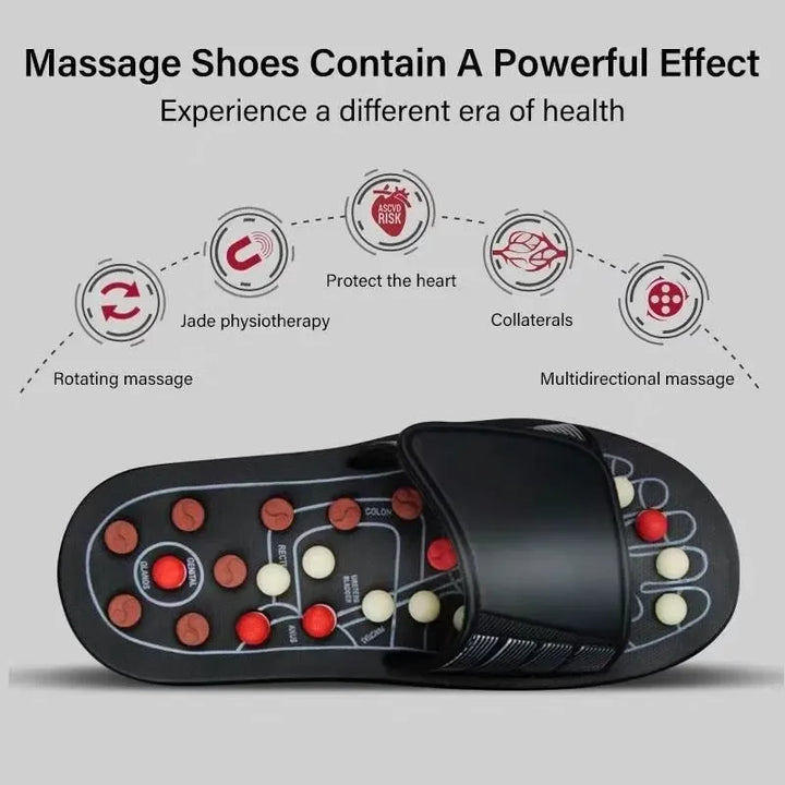 New Feet Massage Slippers Foot Reflexology Acupuncture Therapy Massager Walk Stone Shoes Acupuncture Cobblestone Massager