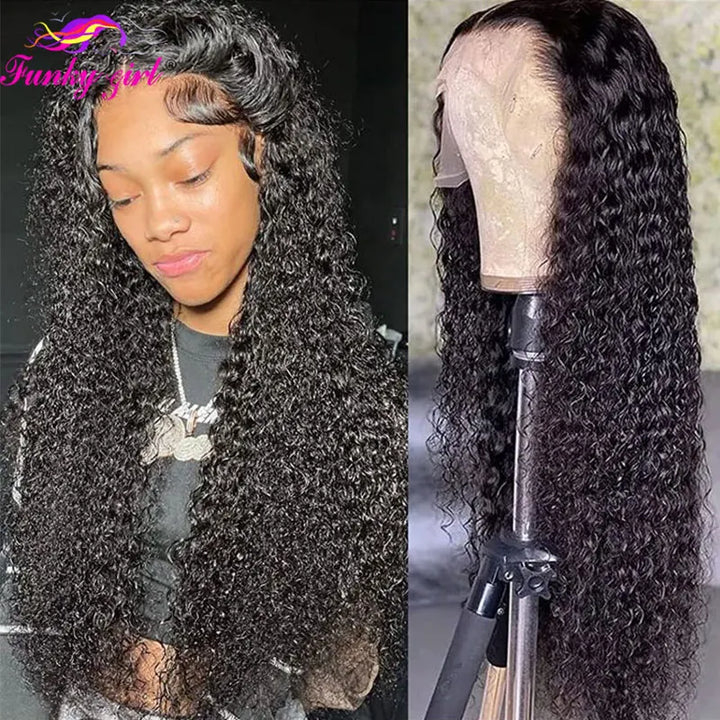 Water Wave Human Hair Wigs Brazilian Curly Lace Front Wig For Women 200% Density Remy Hair 13x4 13x6 Lace Frontal Deep Wave Wig