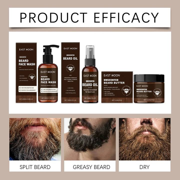 East Moon Beard Care Series Moisturize Split Ends Keep Smooth Dashing Gentlemen Regrowth Enhancer Gifts For Men Beard Growth Oil