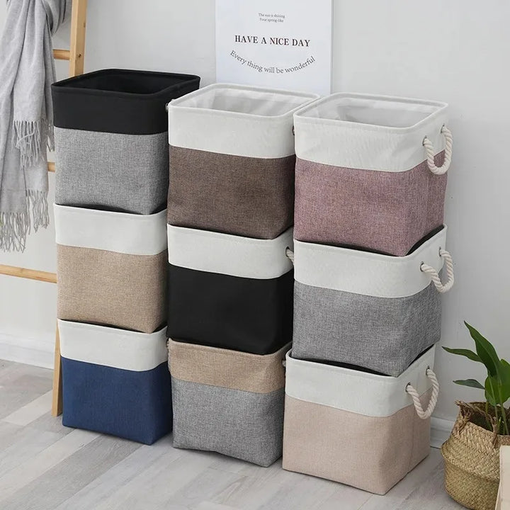 Foldable Fabric Storage Basket – Multi-Purpose Organizer