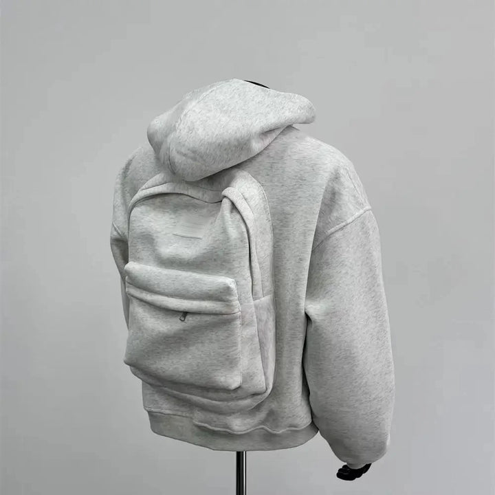 Spring Autumn New Men's American Heavy-duty Hoodie Zipper Backpack Bag Design Sweatshirt Men Women Jacket Hooded For Male Coats