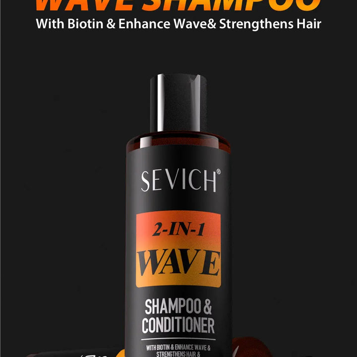Deep Wave Control Pomade Shampoo Kit Biotin Prevent Hair Loss Edge Control Gel Sport Strong Hold Wave Hair Gel For African Men