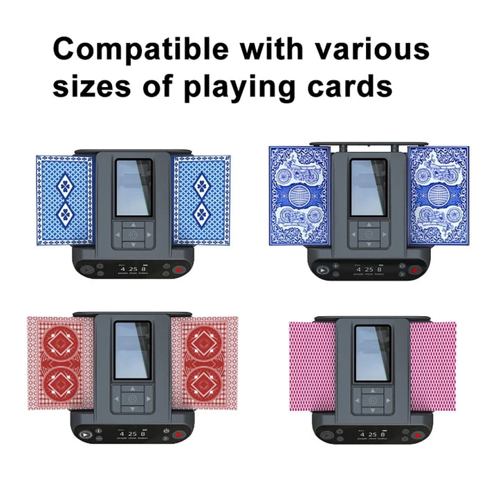 2-in-1 Automatic Card Shuffler with 360° Rotation