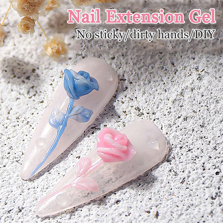 5ML Solid Builder Gel For Nails Hard Gel Extension Builder Nail Gel,Non-Sticky 3D Sculpture Diy Nail Poly Art Gel New