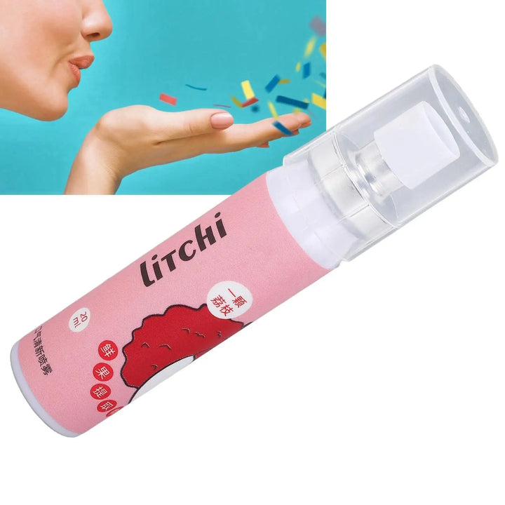 Lychee Flavor Breath Spray for travel Size 20ml Fresh Breath Oral Care Non Irritating Bad Breath Eliminator