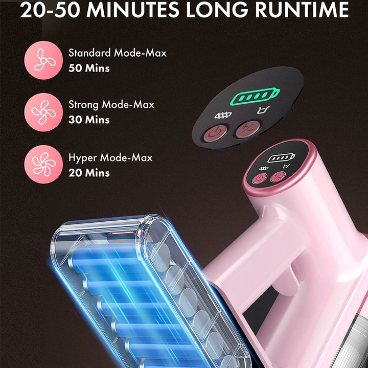Homeika Portable Vacuum Cleaner with LCD Display, 3 Modes, 1–2 L Capacity, 110–240 V