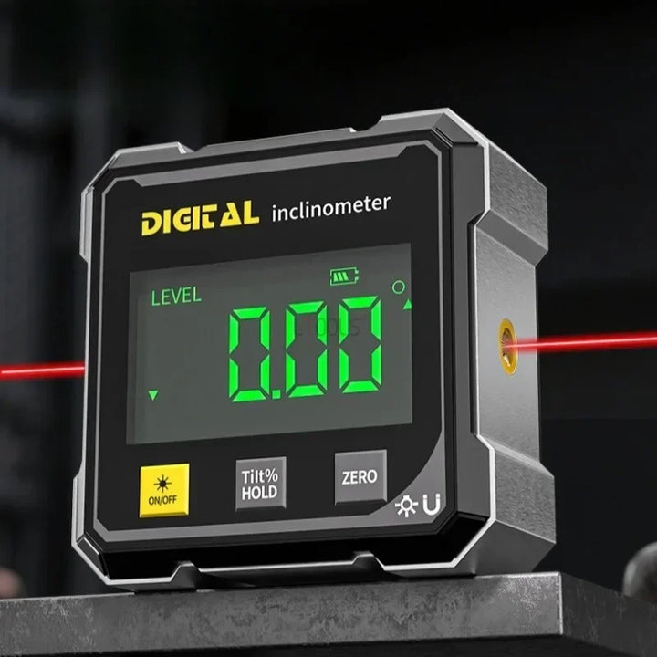 Rechargable Magnetic Digital Laser Inclinometer Multifunctional Electronic Digital Protractor Slope Horizontal Measuring Tools