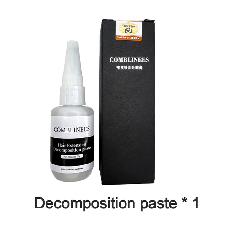 Comblinees Salon Grade Hair Extension Tool Set Fast Curing Agent for Comb Line System No Trace Extensions Easy Application Kits