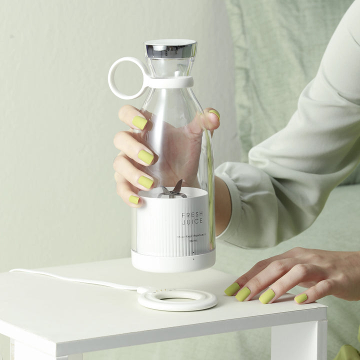 Rechargeable 350ml portable juicer, wireless orange blender, 50W USB fruit mixer, fast shipping from US warehouse