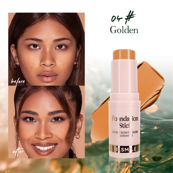 Foundation Stick - Matte Finish, Blendable Cream Formula with Natural Glow, Long-Lasting, Waterproof, Easy-to-Use Makeup