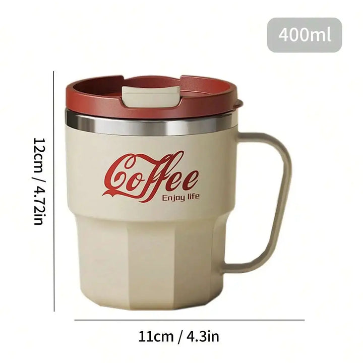 400/480ml Stainless Steel Thermal Cup with Lid and Handle – WORTHBUY