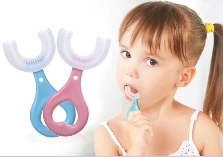 Kids’ 360° U-Shaped Soft Toothbrush – Gentle Full-Mouth Cleaning