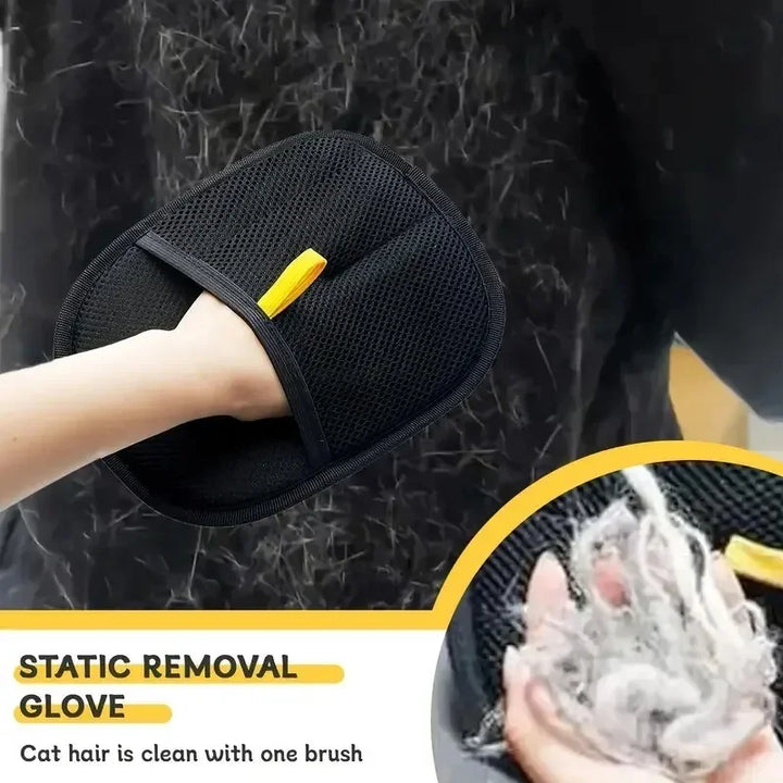 Multi Surface Pet Hair Remover New Grooming Gloves with Static Brush for Dog Cat Sofa Carpet Clothes Dusting Cleaning Tool‌
