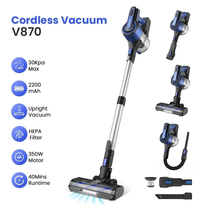 INSE 350W Cordless Portable Vacuum Cleaner – 0.6L to 1L Capacity