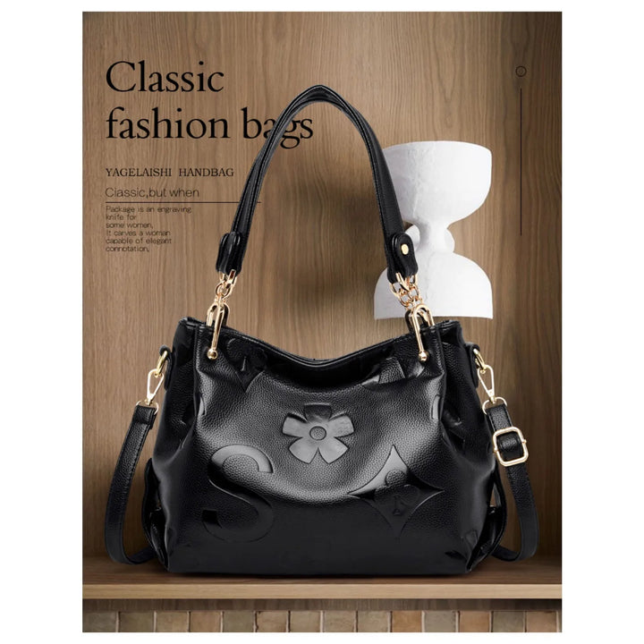 Women's Floral PU Shoulder Bag – Casual Style for All Seasons