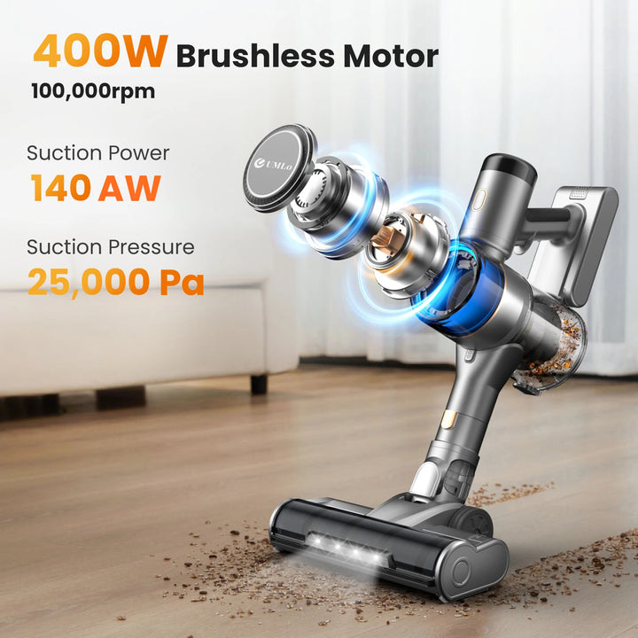 INSE 400W Cordless Handheld Vacuum Cleaner – 1–2L with Crevice Nozzle