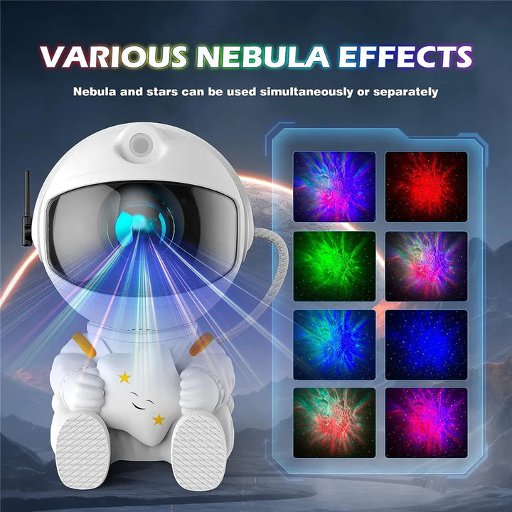 Galaxy Projector Rocket Astronaut – LED Night Light 5V for Bedroom or Gift