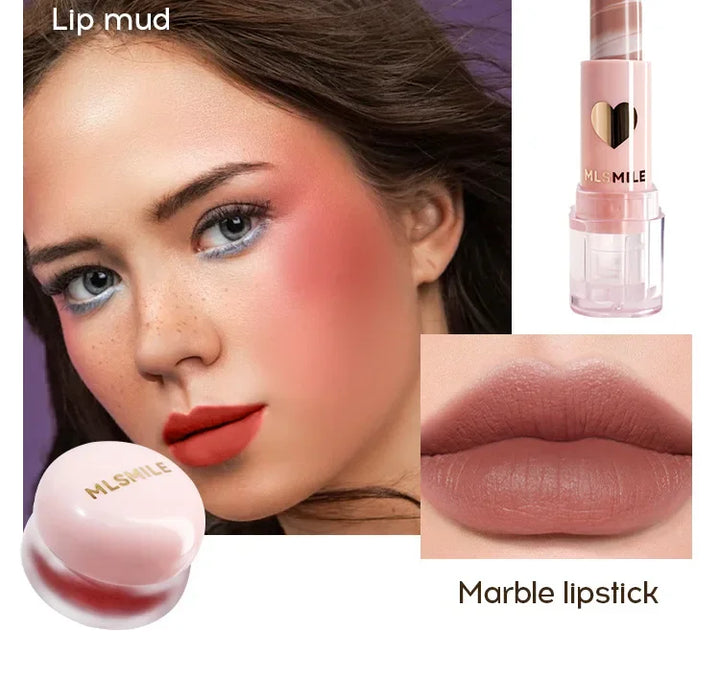 Face Makeup Set Portable Travel Size Lip Mud Mascara Blush Eyeliner Eyeshadow Contour Stick Highlighter Foundation Eyebrow Pen