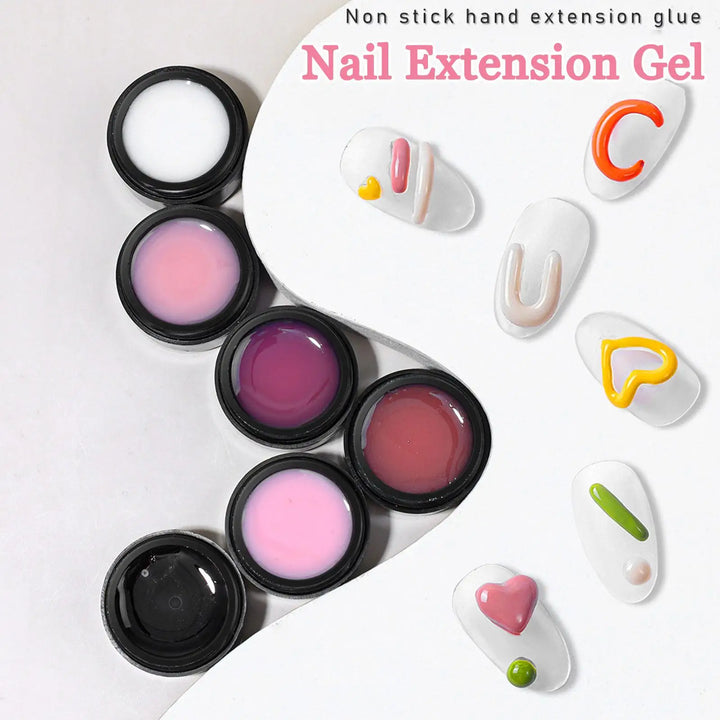 5ML Solid Builder Gel For Nails Hard Gel Extension Builder Nail Gel,Non-Sticky 3D Sculpture Diy Nail Poly Art Gel New