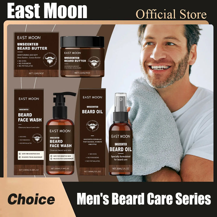 East Moon Beard Care Series Moisturize Split Ends Keep Smooth Dashing Gentlemen Regrowth Enhancer Gifts For Men Beard Growth Oil