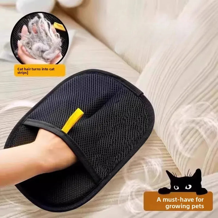 Multi Surface Pet Hair Remover New Grooming Gloves with Static Brush for Dog Cat Sofa Carpet Clothes Dusting Cleaning Tool‌