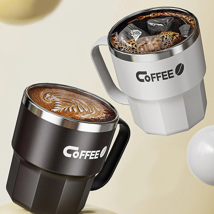 400/480ml Stainless Steel Thermal Cup with Lid and Handle – WORTHBUY