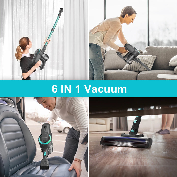 INSE 175W Cordless Handheld Vacuum Cleaner with HEPA Filter – 0.6L to 1L Capacity