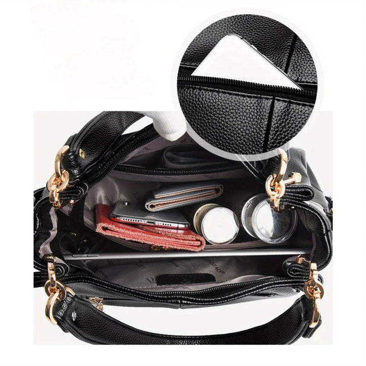 Women's Floral PU Shoulder Bag – Casual Style for All Seasons