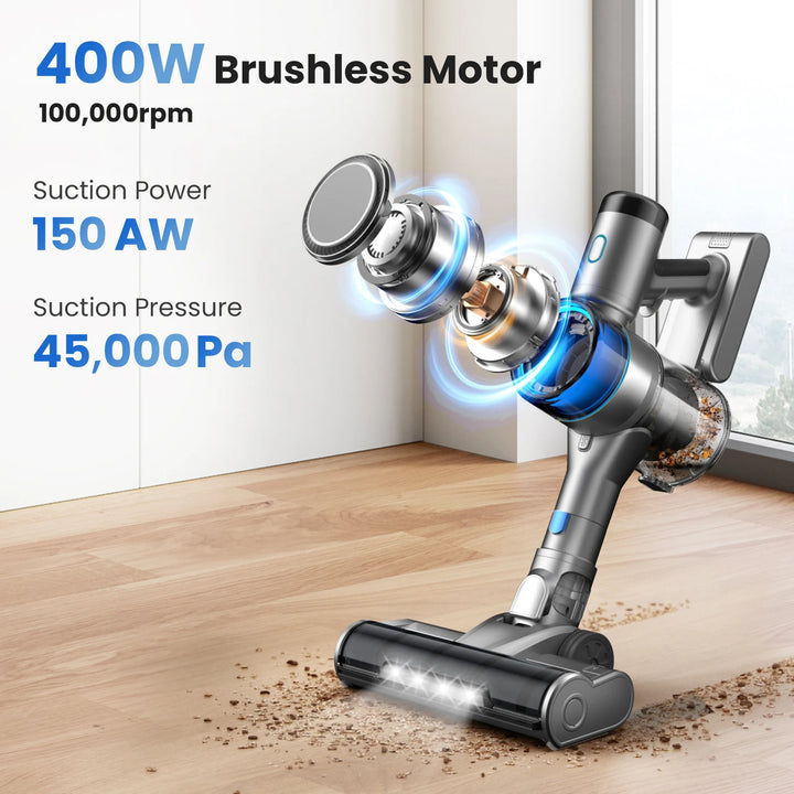 INSE S9X Cordless Vacuum Cleaner – 400W Portable, 1–2L Capacity with Crevice Nozzle