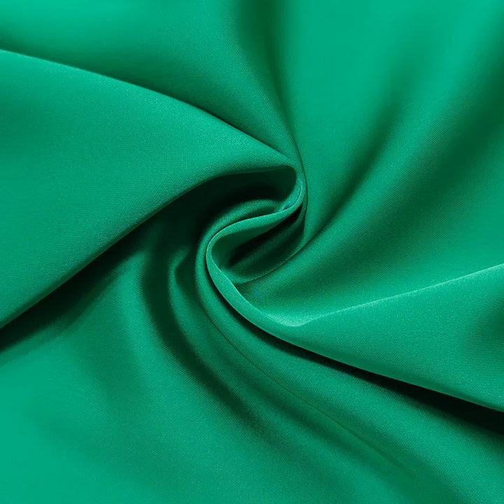 Women’s Green Jumpsuit Gymystars Summer 2025 – Elegant, Deep V-Neck, Zipper, and Wide-Leg Pants
