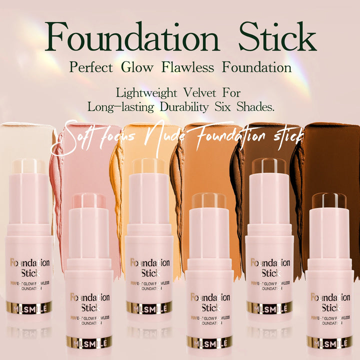 Foundation Stick - Matte Finish, Blendable Cream Formula with Natural Glow, Long-Lasting, Waterproof, Easy-to-Use Makeup