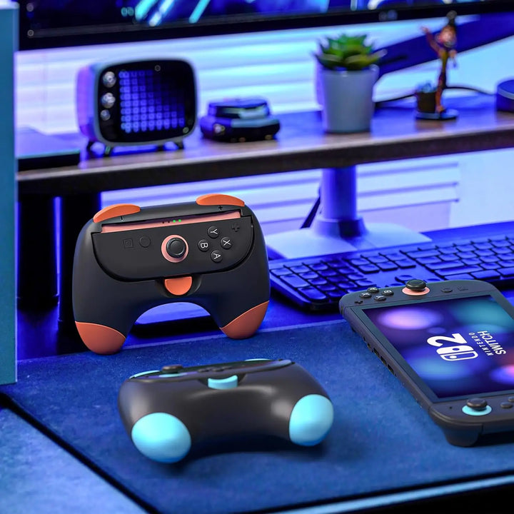Ergonomic Anti-Slip Grips for Switch 2 Joy-Con Controllers - Lightweight Comfortable Handles for NS2, 2 Packs
