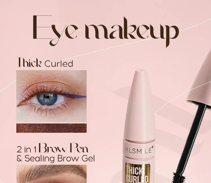 Face Makeup Set Portable Travel Size Lip Mud Mascara Blush Eyeliner Eyeshadow Contour Stick Highlighter Foundation Eyebrow Pen