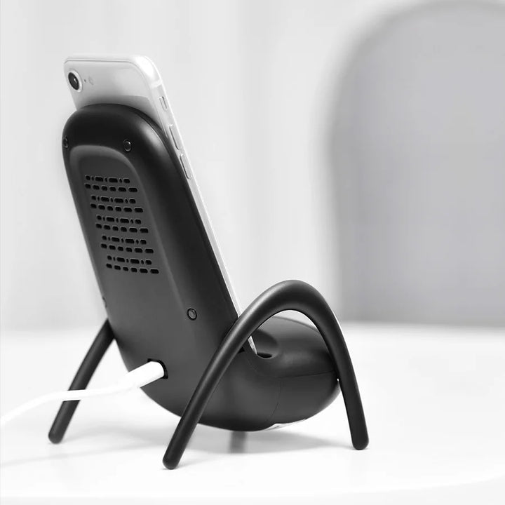 3-in-1 Chair-Shaped Wireless Charger & Phone Stand