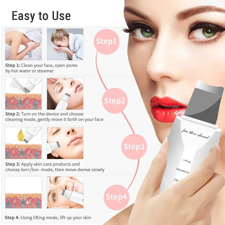 4-in-1 Ultrasonic Facial Cleansing Spatula