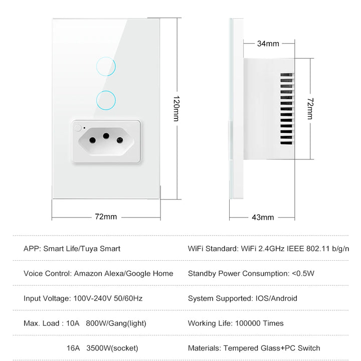 AVATTO Smart Wi-Fi Switch – Alexa & Google Compatible, SmartLife App
