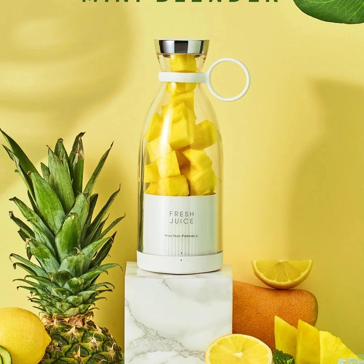Rechargeable 350ml portable juicer, wireless orange blender, 50W USB fruit mixer, fast shipping from US warehouse