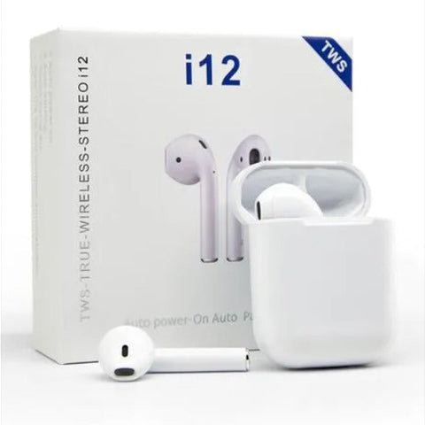 i12 Wireless Earbuds – Bluetooth 5.0 Stereo Headphones with Charging Case