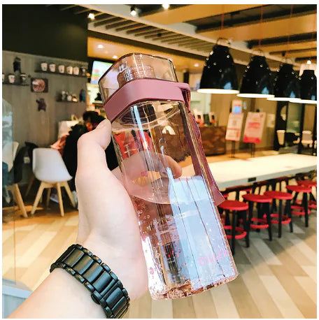 Creative Square Portable Student Cup – Leak-Proof & Stylish Hydration for School or Travel