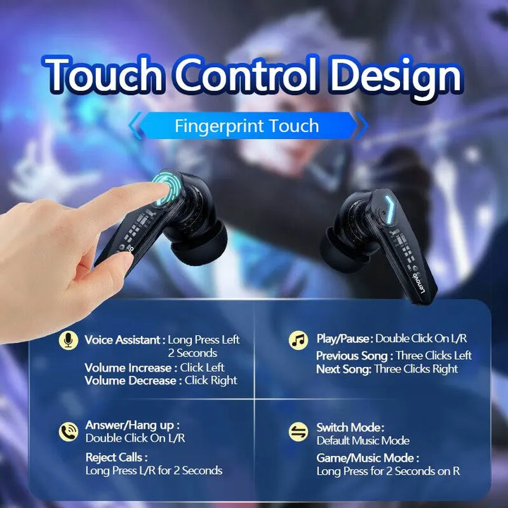 Wireless Bluetooth 5.3 Earbuds – Gaming, Music & Sports | Dual Mode, Low Latency